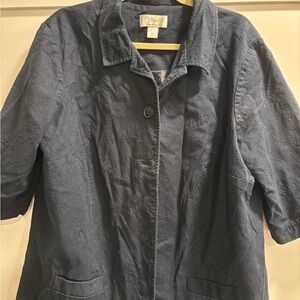 CJ Banks Blue Topper Jacker Relaxed Fit